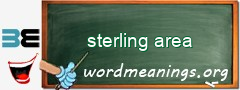 WordMeaning blackboard for sterling area